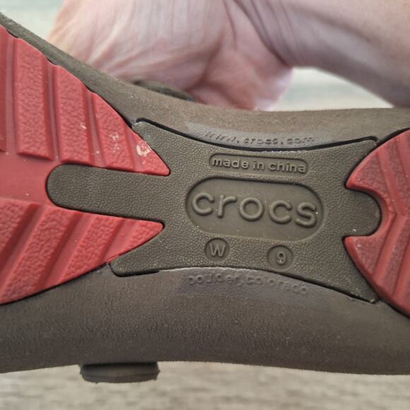 Crocs Alice brown Mary jane Work Flats slip on shoes women's 9 - Picture 4 of 6